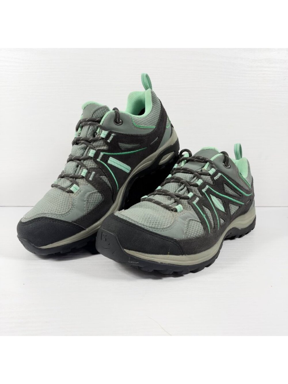 Salomon Ellipse 2 CS Womens Sz 8 Waterproof Hiking Shoes Low Gray Green 379204